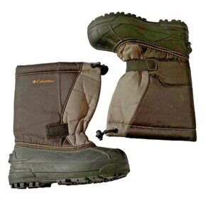 Columbia Kids Snow Boots Waterproof Insulated Black/Gray US Size 1 EU 32